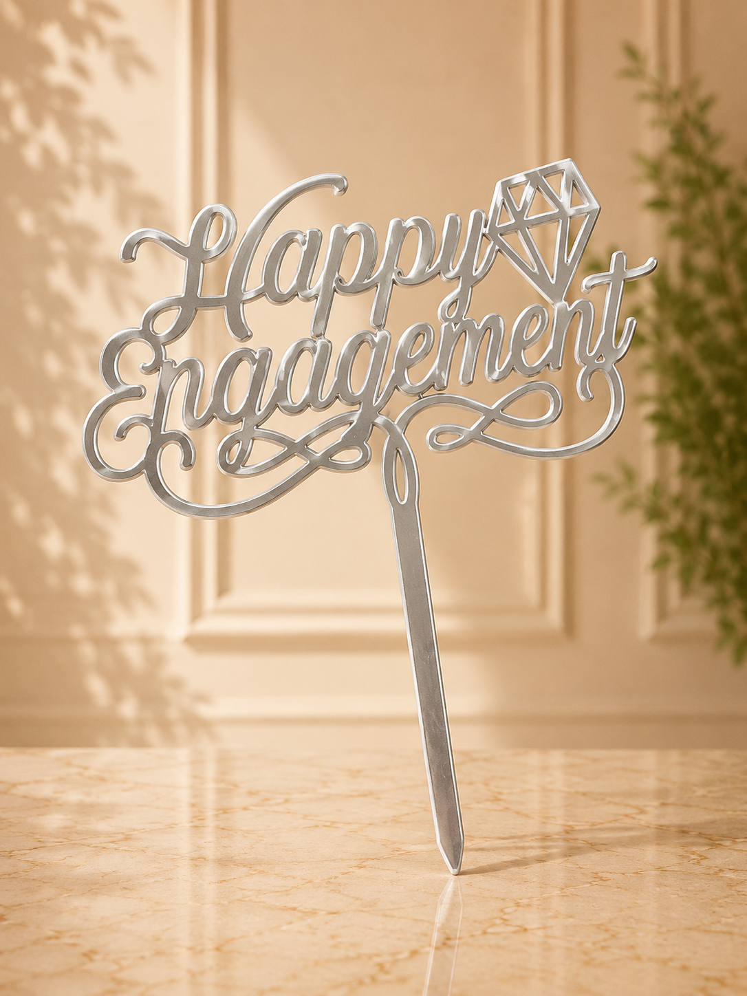 Happy Engagement Cake Topper