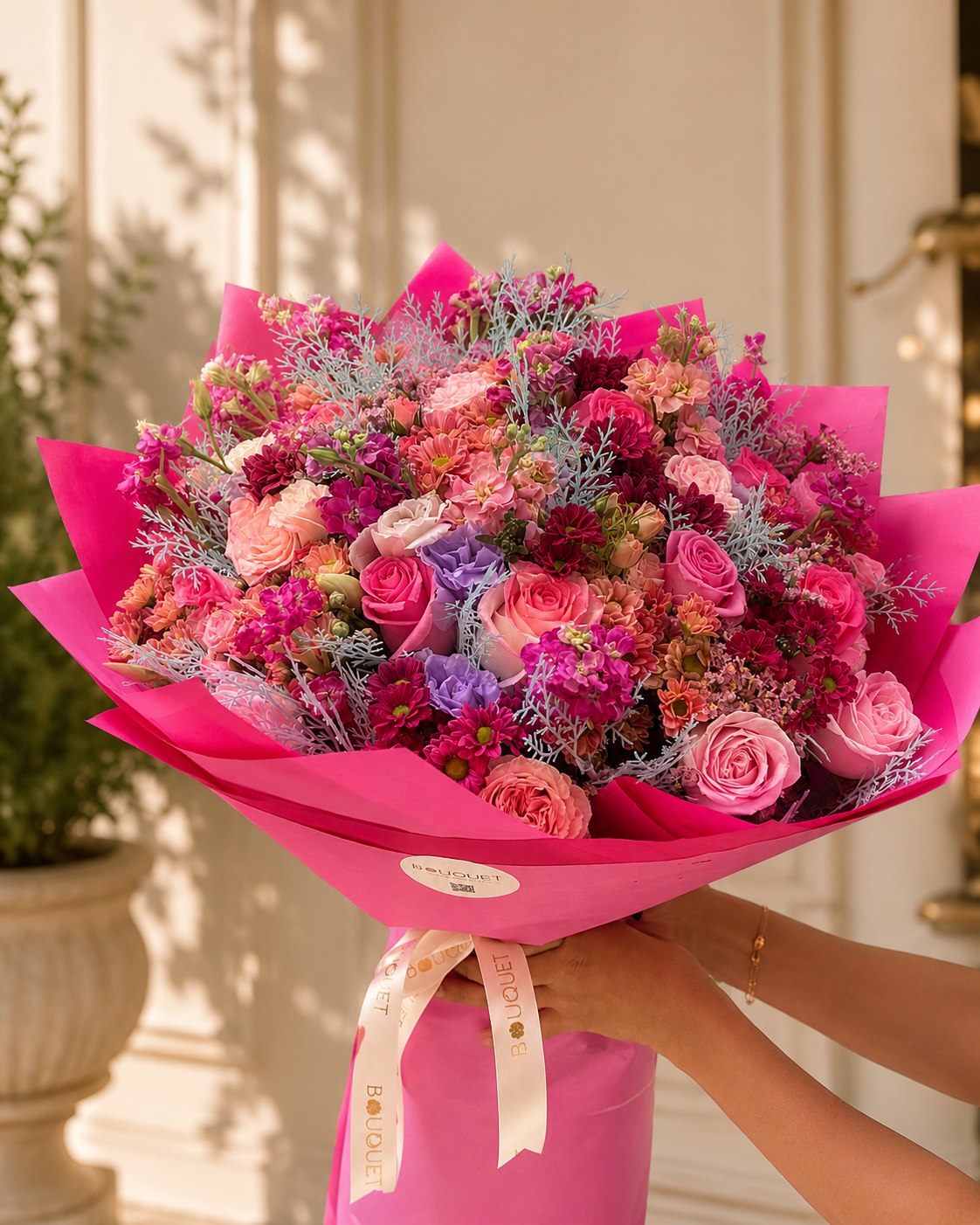Fuchsia Roses Bouquet