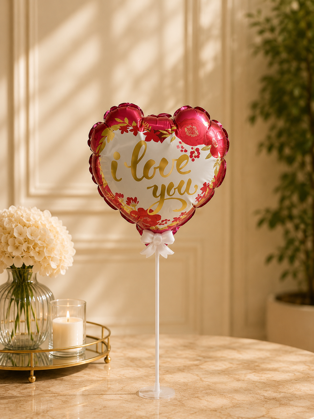 Small I Love You Balloon Add-On to Bouquet