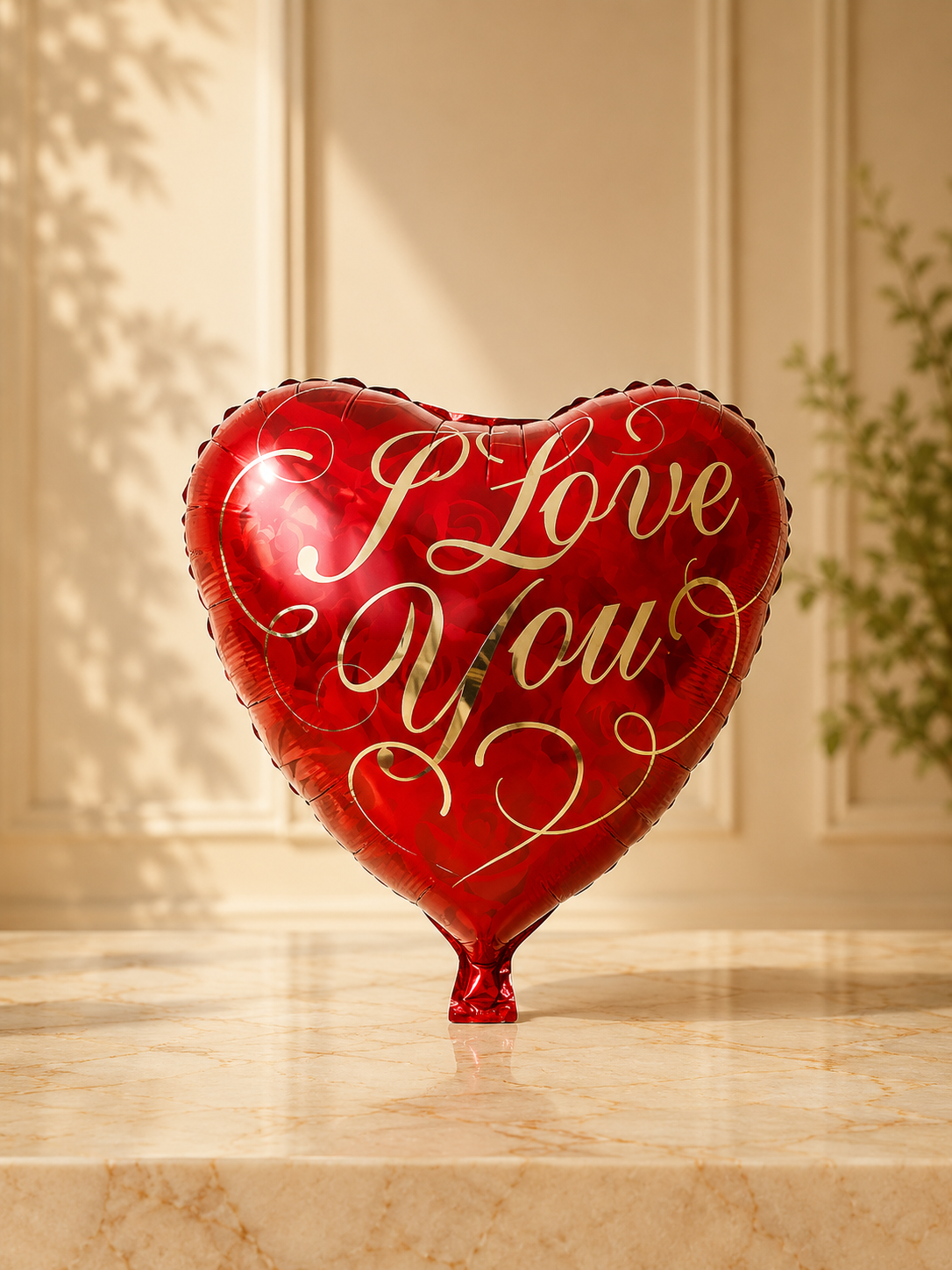 Red Heart Foil Balloon