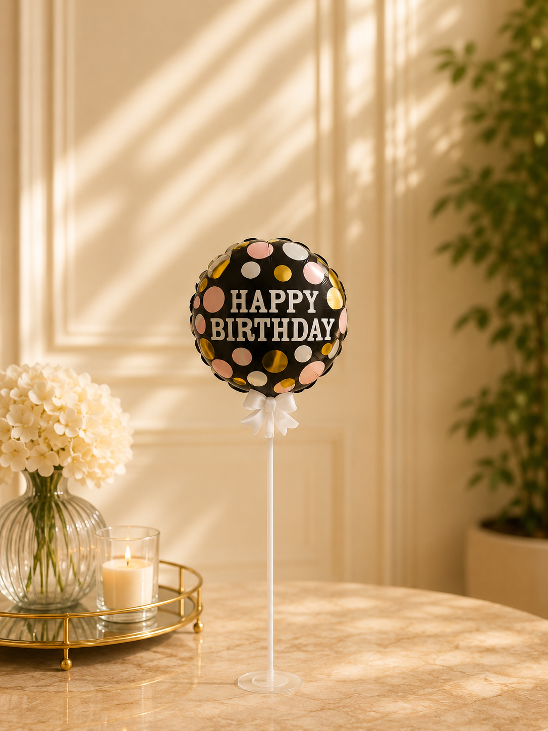 Small Happy Birthday Balloon Add-On to Bouquet