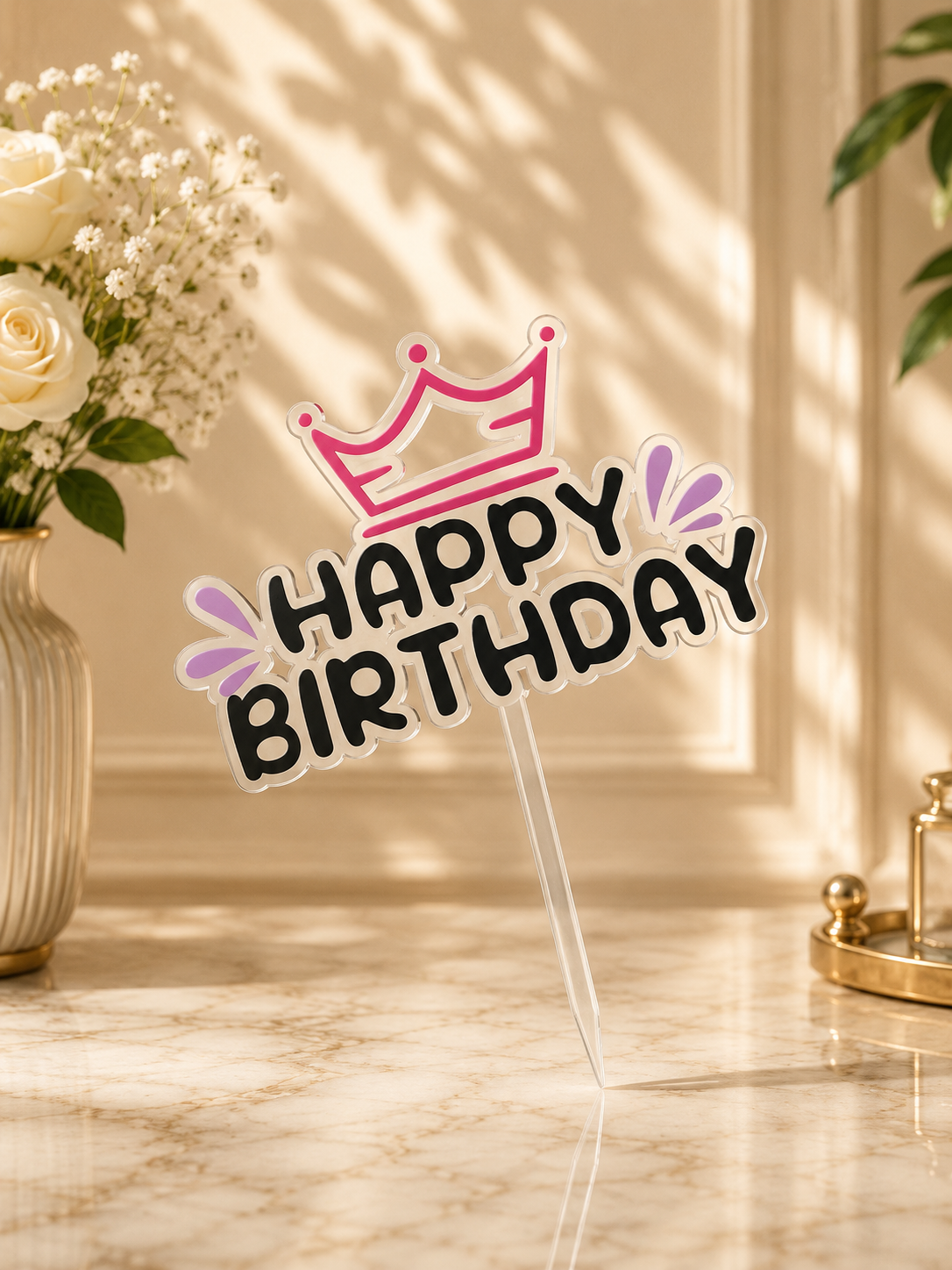 Happy Birthday Topper Add-On Balloon