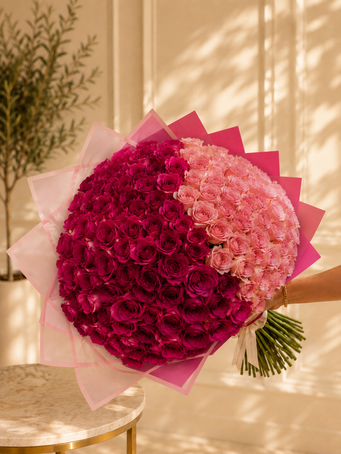 Pink Two Tone Roses Bouquet