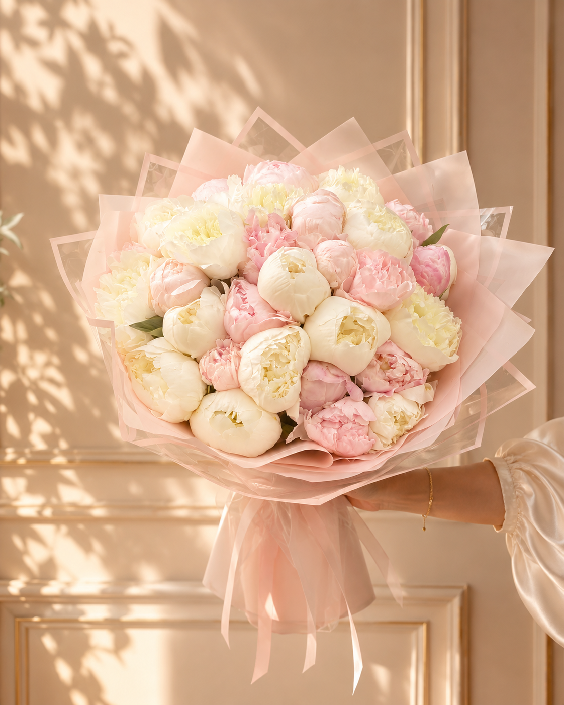Pink White Peonies Bouquet