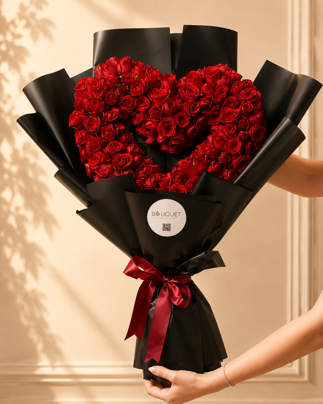 Red Roses Heart Bouquet